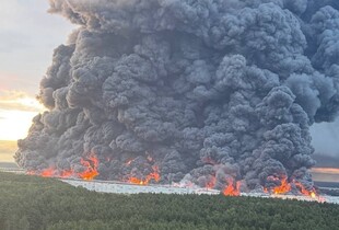 У Підмосков’ї горить найбільший склад Wildberries: кадри масштабної пожежі