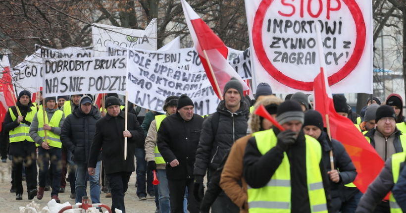 Польські фермери анонсували великий протест через імпорт зерна з України